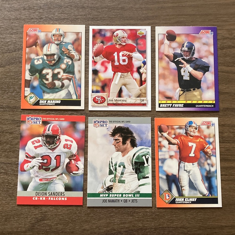 Vintage Football Trading Cards Set